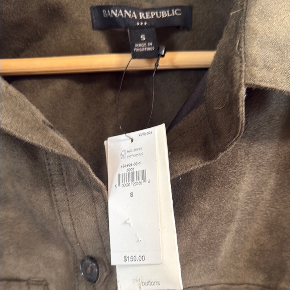 Banana Republic Terrazo Vegan Suede Shirt Dress - Picture 3 of 7